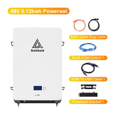 हाइब्रिड ग्रिड पावरवॉल लाइफपो4 होम बैटरी 48V 200ah 10Kwh 51.2v 300ah वाईफाई के साथ लिथियम आयन बैटरी