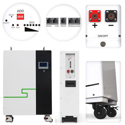 51.2V वॉल माउंट ऊर्जा भंडारण लिथियम बैटरी 48V 340Ah Lipo4 60kW