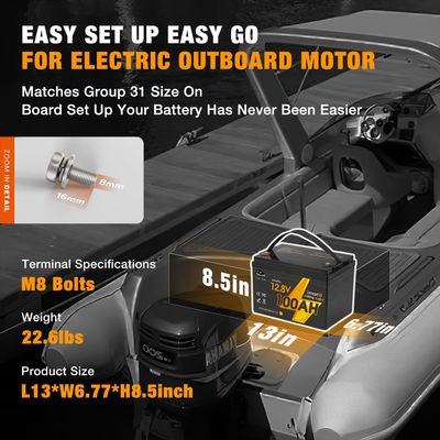 इलेक्ट्रिक बोट लाइफपो4 बैटरी पैक 12V 24V