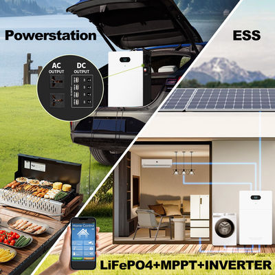 पावर स्टेशन बैंक ऑल इन वन इन्वर्टर हाइब्रिड ऑफ ग्रिड एसी 5kw 10kw 15kw 20kw सोलर लिथियम LiFePO4 ऊर्जा भंडारण बैटरी प्रणाली