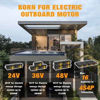 12V 12.8V 24V 48V वोल्ट 100Ah 120Ah 200Ah 300Ah 400Ah रिचार्जेबल लाइफपो4 डीप साइकल ली लिथियम आयन बैटरी पैक सील