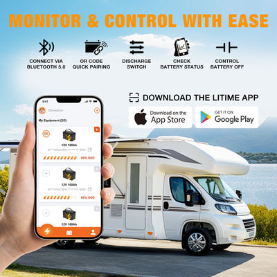 12V 12.8V 24V 48V वोल्ट 100Ah 120Ah 200Ah 300Ah 400Ah रिचार्जेबल लाइफपो4 डीप साइकल ली लिथियम आयन बैटरी पैक सील