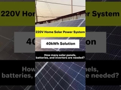 40 किलोवाट सौर प्रणालीः 18 पैनल (550W प्रत्येक), दैनिक उत्पादन ~ 39.6 किलोवाट। स्वच्छ ऊर्जा से घरों को बिजली प्रदान करता है। 