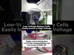 3.2V→220V परीक्षणः एमपीपीटी इन्वर्टर प्रशंसक के उच्च प्रारंभ धारा को संभालता है। छोटी बैटरी से स्थिर एसी