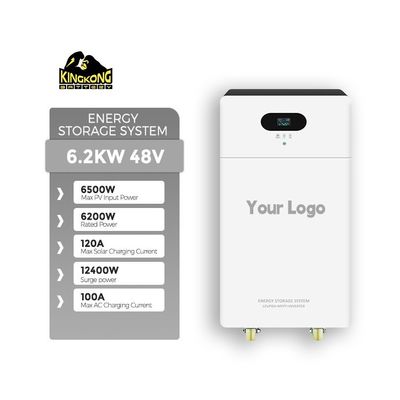 3.6KW डबल आउटपुट मोनोक्रिस्टलाइन सिलिकॉन सोलर इन्वर्टर 24V 100Ah लिथियम बैटरी के साथ