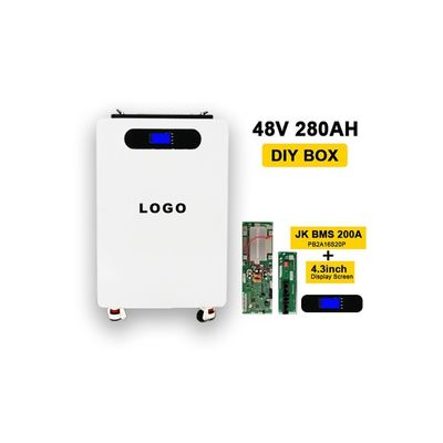 230Ah 280Ah 304Ah LiFePO4 बैटरी DIY बॉक्स 48V 16S बैटरी बॉक्स स्टैकेबल प्रकार सफेद