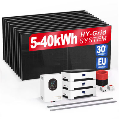 6Kw 10Kw 20Kw 30Kwh सौर ऑफ ग्रिड सौर बैटरी ऊर्जा भंडारण बिजली प्रणाली घर के लिए एसी सौर हीटर रोशनी टीवी बैटरी पैक
